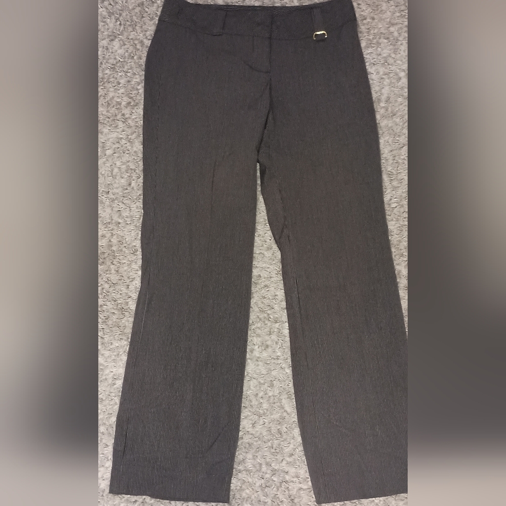 Women's Ann Taylor Loft Dress Pants Size 2p Color Brown White Pinstripe...‎